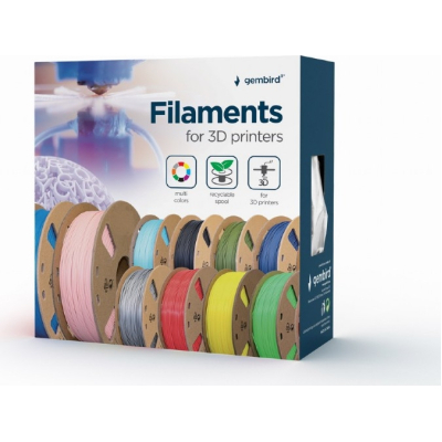 Пластик для 3D-принтера Gembird PLA+, 1.75 мм, 1 kg, gray (3DP-PLA+1.75-02-GR)