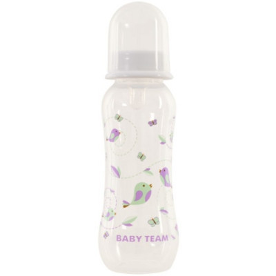U0396903_big Пляшечка для годування Baby Team з силіконовою соскою 250 мл біла (1121_белый)