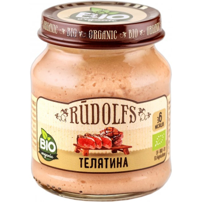 U0692063_big Дитяче пюре Rudolfs Телятина з 6 місяців 120 г (4751017940808)