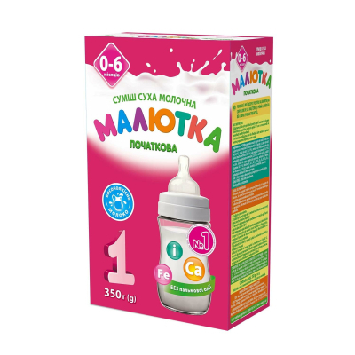 U0756054_big Дитяча суміш Малютка -1 Початкова молочна 0-6 місяців 350 г (4820199500053)