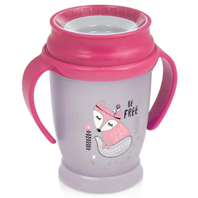 U0807261_big Поїльник-непроливайка Lovi 360 з ручками Junior Indian Summer Girl 250 мл (1/591new)