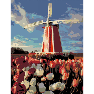 U0851557_big Картина по номерам Rosa Start Старий млин 35х45 см (4823098512653)