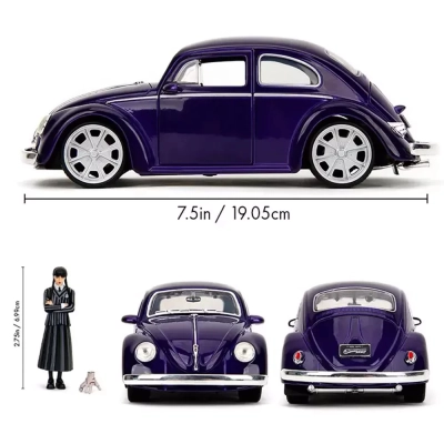 Машина Jada металева Венздей Фольксваген Бітл з фігуркой Венздей, 1:24 (253255076)