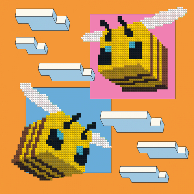 U1077165_big Картина по номерам Santi Майнкрафт Бджілки 25х25 см з алмазною мозаїкою (954928)