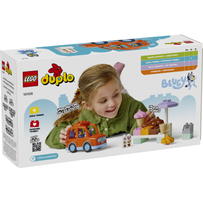 Конструктор LEGO DUPLO Bluey Подорож із морозивом із Блуї (10458)