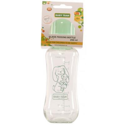 U0399496_big Пляшечка для годування Baby Team Скляна 250мл 0+ (1211)
