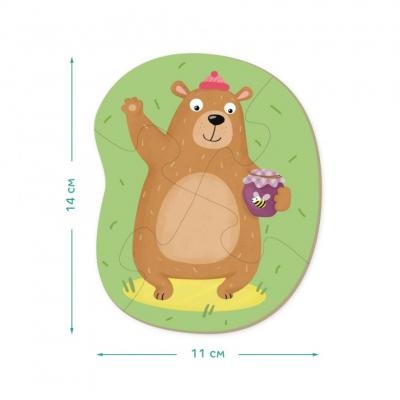 Пазл DoDo 2-3-4 елементи Лісові тварини (300195)