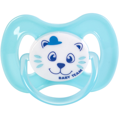 U0716291_big Пустушка Baby Team силіконова,класична, 0+ міс (3007_блакитний)