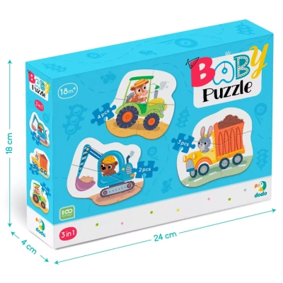 Пазл DoDo 3 в 1 Транспорт (300392)