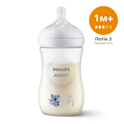 U0797165_big Пляшечка для годування Philips AVENT Natural Природний потік Коала 260 мл (SCY903/67)