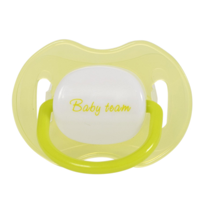 U0979952_big Пустушка Baby Team Силіконова ортодонтична З ковпачком та кільцем Нічна Від 12 місяців (4824428030083)