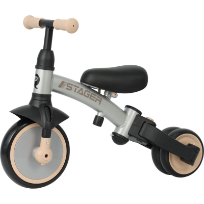 Дитячий велосипед QPlay Stager 3 в 1 з ручкою, біговел, Silver (T80STAGERSilver)