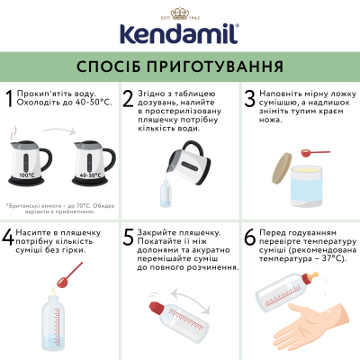 Дитяча суміш Kendamil Classic 1 молочна 0-6 місяців 800 г (92000038)
