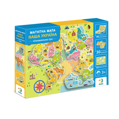 U1098400_big Навчальний набір DoDo Магнітна мапа України (200268)