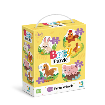 U1098463_big Пазл DoDo 4 в 1 Baby puzzle. Сільські тварини (300686)
