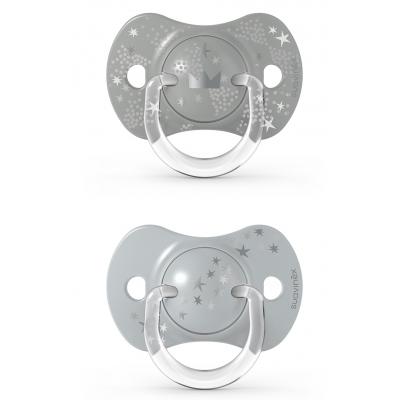 U0496485_big Пустушка Suavinex Чарівні історії 18 міс. 2 шт. срібна корона (307344)