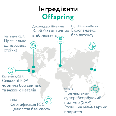 Підгузки Offspring Tangy Orange Розмір M 6-10 кг 42 шт (DP-OI-FAT-M42P-TGYORN)