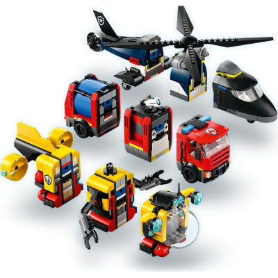 Конструктор LEGO City Ремікс вертольотів, пожежних машин і підводних човнів (60462)