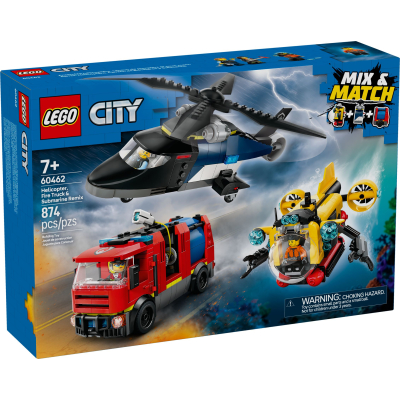 U1003769_big Конструктор LEGO City Ремікс вертольотів, пожежних машин і підводних човнів (60462)