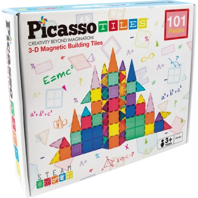 U1035944_big Конструктор Picasso магнітний Tiles Magnetic Building Blocks 101 деталь (817338022402)