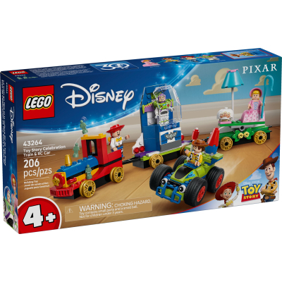 U1058151_big Конструктор LEGO Disney та Pixar Святкування з Історії іграшок: поїзд та авто для гонок (43264)