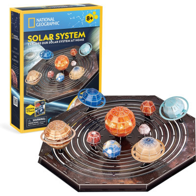 Пазл Cubic Fun Тривимірна головоломка-конструктор Stem Сонячна система (DS1087h)