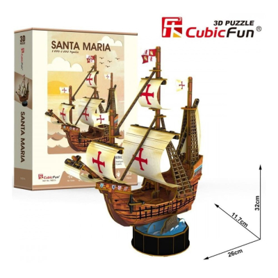 Пазл Cubic Fun Тривимірна головоломка-конструктор Санта Марія (T4031h)