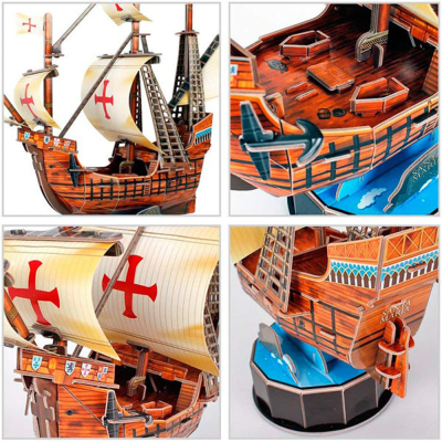 Пазл Cubic Fun Тривимірна головоломка-конструктор Санта Марія (T4031h)