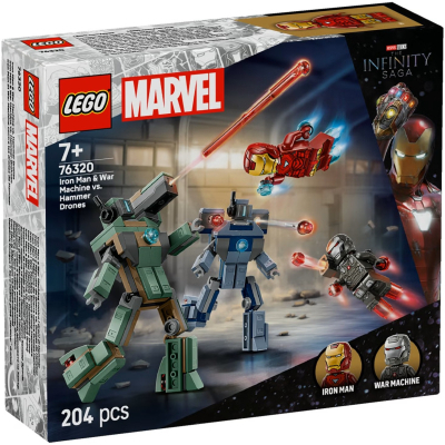 U1084501_big Конструктор LEGO Super Heroes Залізна людина та Бойова Машина проти Хаммер Дронів (76320)
