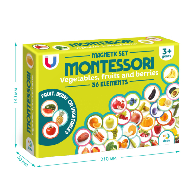 Навчальний набір DoDo Магнітний набір Монтесорі Овочі, фрукти і ягоди (200272)