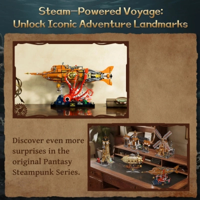 Конструктор Pantasy Steampunk- Наутілус (85029)