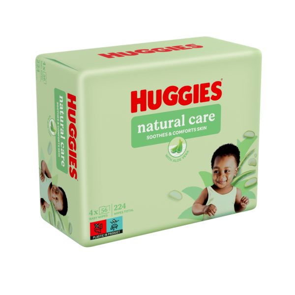 U0225953_main Дитячі вологі серветки Huggies Natural Care 56 х 4 шт (5029053550183)
