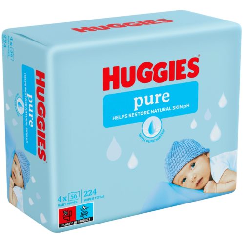 Дитячі вологі серветки Huggies Pure 56 х 4 шт (5029053550121)
