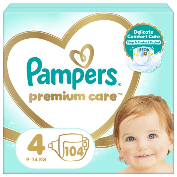 U0362965_main Підгузки Pampers Premium Care Maxi Розмір 4 (9-14 кг) 104 (4015400465447)
