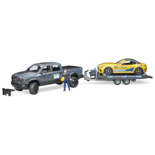 U0482294_main Спецтехніка Bruder джип Dodge RAM 2500 з причепом-евакуатором і родстером (02504)