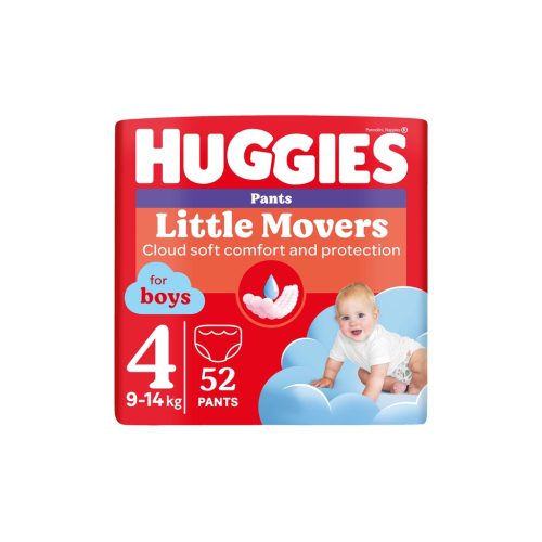 Підгузки Huggies Little Movers/Pants 4 (9-14 кг) для хлопчиків 52 шт (5029053547534)