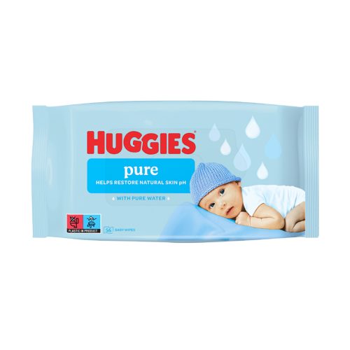 U0490077_main Дитячі вологі серветки Huggies Pure 56 шт (5029053550039)
