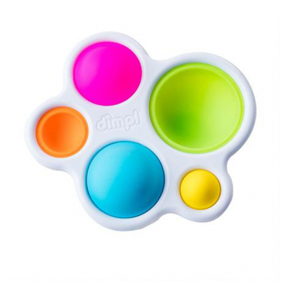 U0581356_big Брязкальце Fat Brain Toys прорізувач і тактильна іграшка Натисни кулю dimpl (F192ML)
