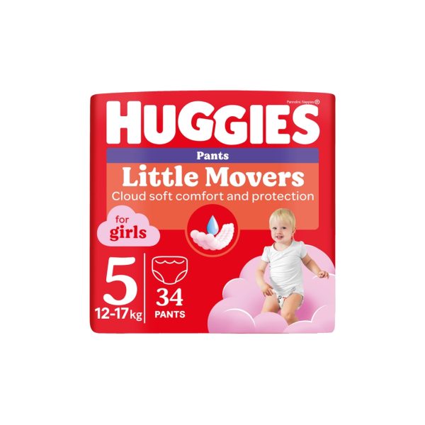 U0639436_main Підгузки Huggies Little Movers/Pants 5 (12-17 кг) для дівчаток 34 шт (5029053564272)