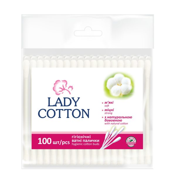 U0662998_main Ватні палички Lady Cotton в поліетиленовому пакеті 100 шт. (4820048487351)