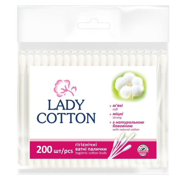 U0662999_main Ватні палички Lady Cotton в поліетиленовому пакеті 200 шт. (4820048487368)