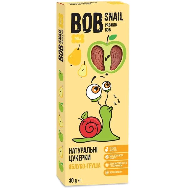 U0663256_main Цукерка Bob Snail Равлик Боб Яблоко-Груша 30 г (4820162520248)