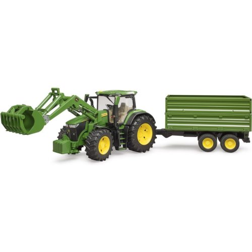 U0731975_main Спецтехніка Bruder трактор John Deere 7R 350 з навантажувачем та причепом (03155)
