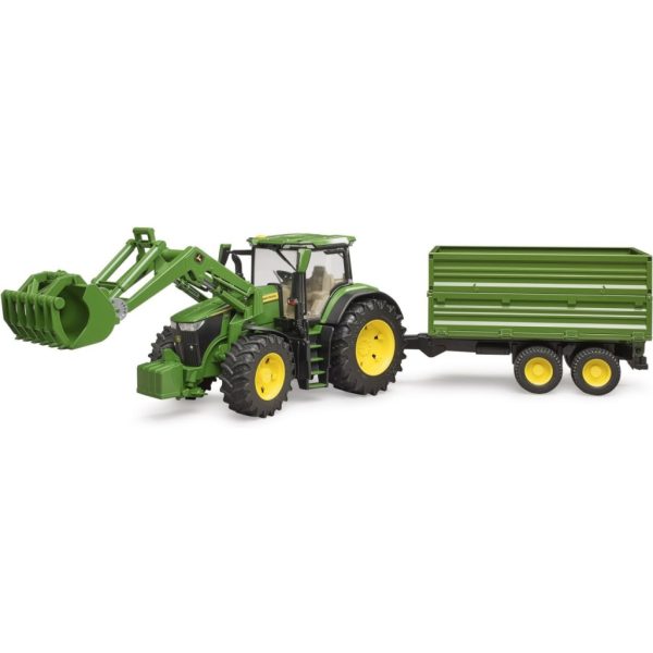 U0731975_main Спецтехніка Bruder трактор John Deere 7R 350 з навантажувачем та причепом (03155)