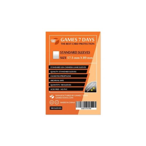 U0762135_main Протектор для карт Games 7 Days 57,5 х 89 мм, Standard USA Chimera, 100 шт (STANDART) (GSD-015789)