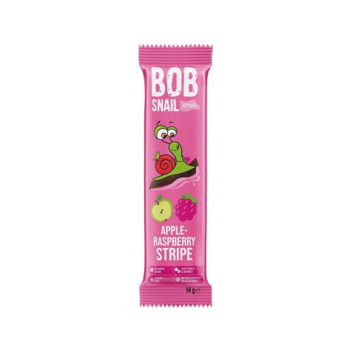 U0766649_main Цукерка Bob Snail Равлик Боб Яблуко Малина, страйп, 14 г (4820206080738)