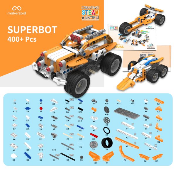 U0783952_5main Конструктор Makerzoid Superbot Educational Building Blocks (MKZ-ID-SPB)