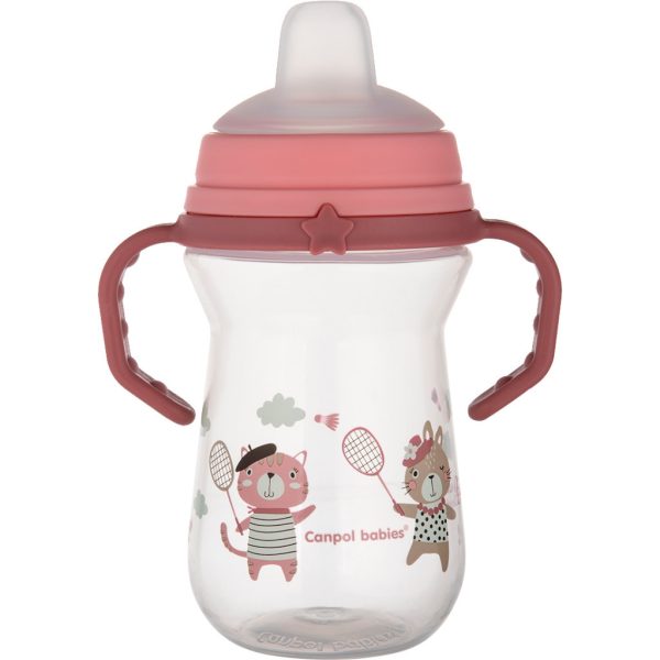 U0808730_main Поїльник-непроливайка Canpol babies Bonjour Paris з силіконовим носиком FirstCup 250 мл Рожева (56/613_pin)