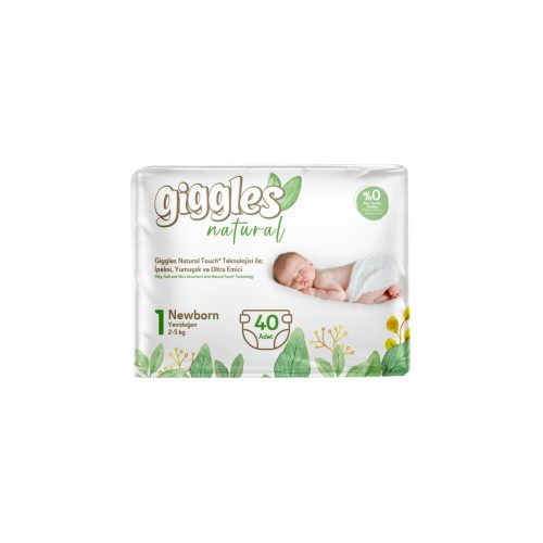 U0814094_main Підгузки Giggles Natural 1 Newborn 2-5 кг 40 шт (8680131206377)