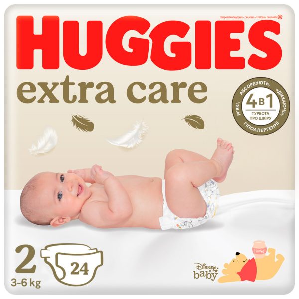 U0839048_main Підгузки Huggies Extra Care Size Розмір 2 (3-6 кг) 24 шт (5029053550275)